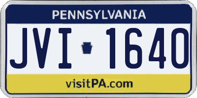 PA license plate JVI1640