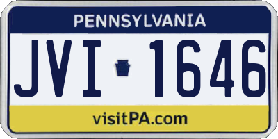 PA license plate JVI1646