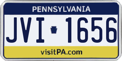 PA license plate JVI1656