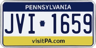 PA license plate JVI1659