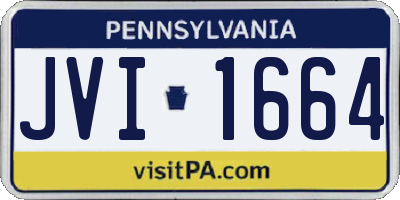 PA license plate JVI1664