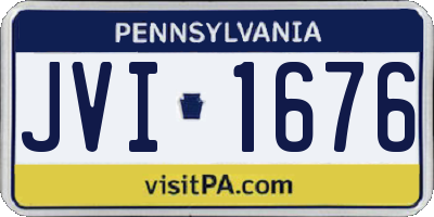 PA license plate JVI1676