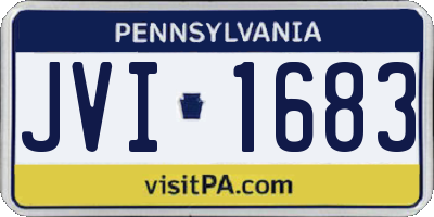 PA license plate JVI1683