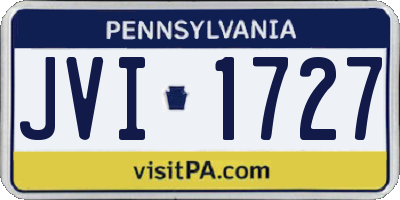 PA license plate JVI1727