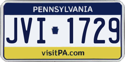 PA license plate JVI1729