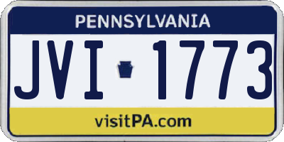 PA license plate JVI1773