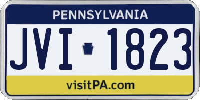 PA license plate JVI1823