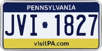 PA license plate JVI1827