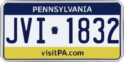 PA license plate JVI1832