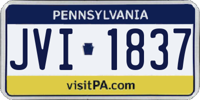 PA license plate JVI1837