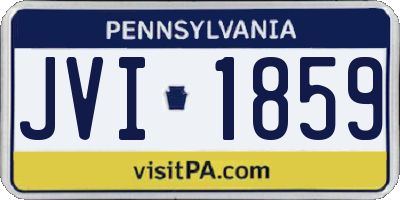 PA license plate JVI1859