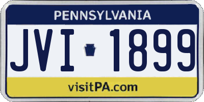 PA license plate JVI1899