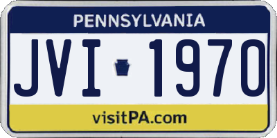PA license plate JVI1970
