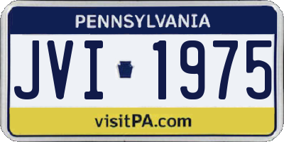PA license plate JVI1975