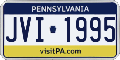 PA license plate JVI1995