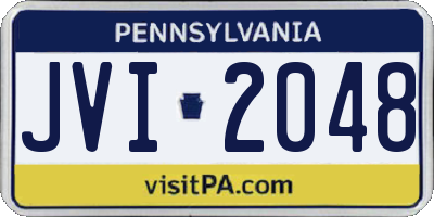 PA license plate JVI2048