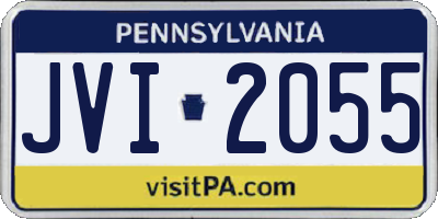 PA license plate JVI2055