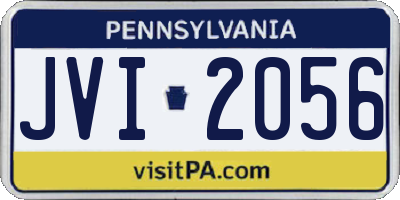 PA license plate JVI2056