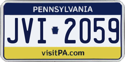 PA license plate JVI2059