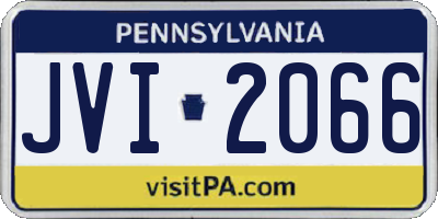 PA license plate JVI2066