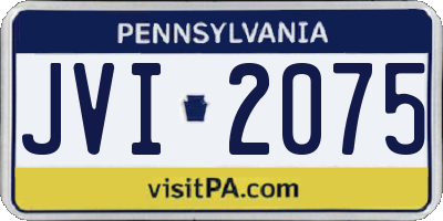 PA license plate JVI2075