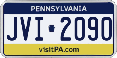 PA license plate JVI2090