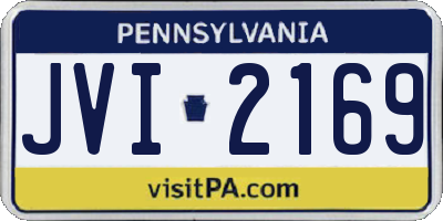 PA license plate JVI2169