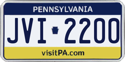PA license plate JVI2200