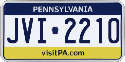 PA license plate JVI2210