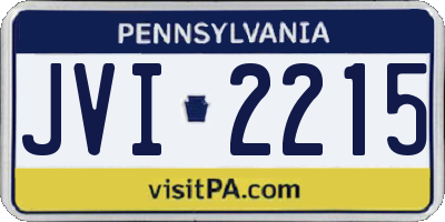PA license plate JVI2215