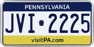 PA license plate JVI2225