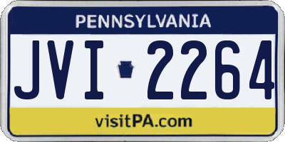 PA license plate JVI2264