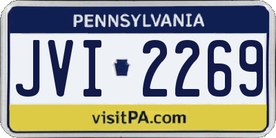 PA license plate JVI2269