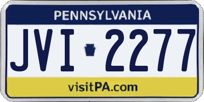PA license plate JVI2277