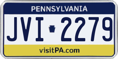 PA license plate JVI2279