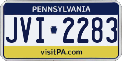 PA license plate JVI2283