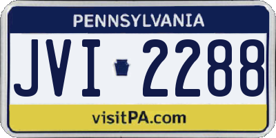 PA license plate JVI2288