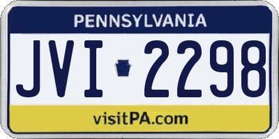 PA license plate JVI2298