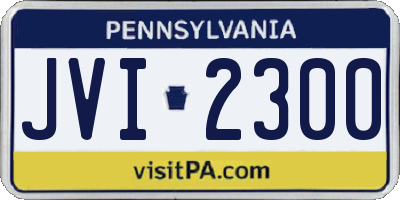 PA license plate JVI2300
