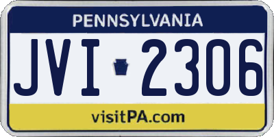 PA license plate JVI2306