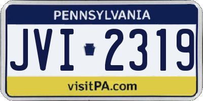 PA license plate JVI2319