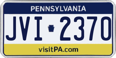 PA license plate JVI2370
