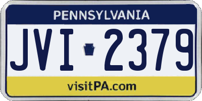 PA license plate JVI2379