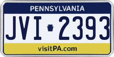 PA license plate JVI2393