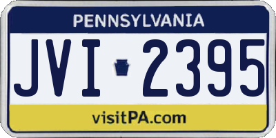 PA license plate JVI2395