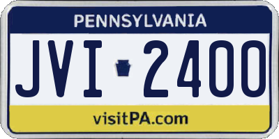 PA license plate JVI2400