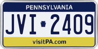PA license plate JVI2409
