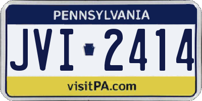 PA license plate JVI2414