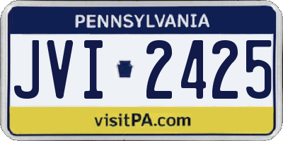 PA license plate JVI2425