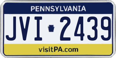 PA license plate JVI2439